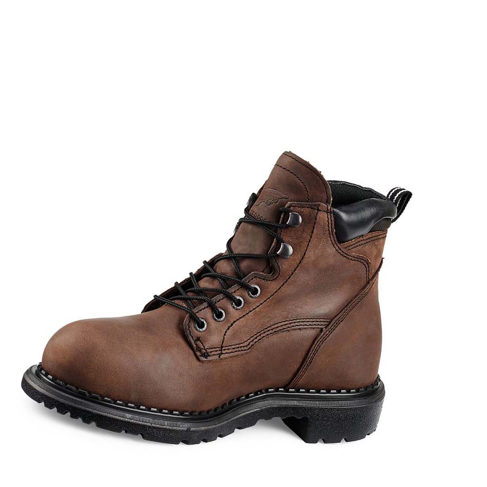 Red Wing SuperSole® 6-inch Safety Toe Metguard Men's Waterproof Boots Coffee | ZA 382XYU